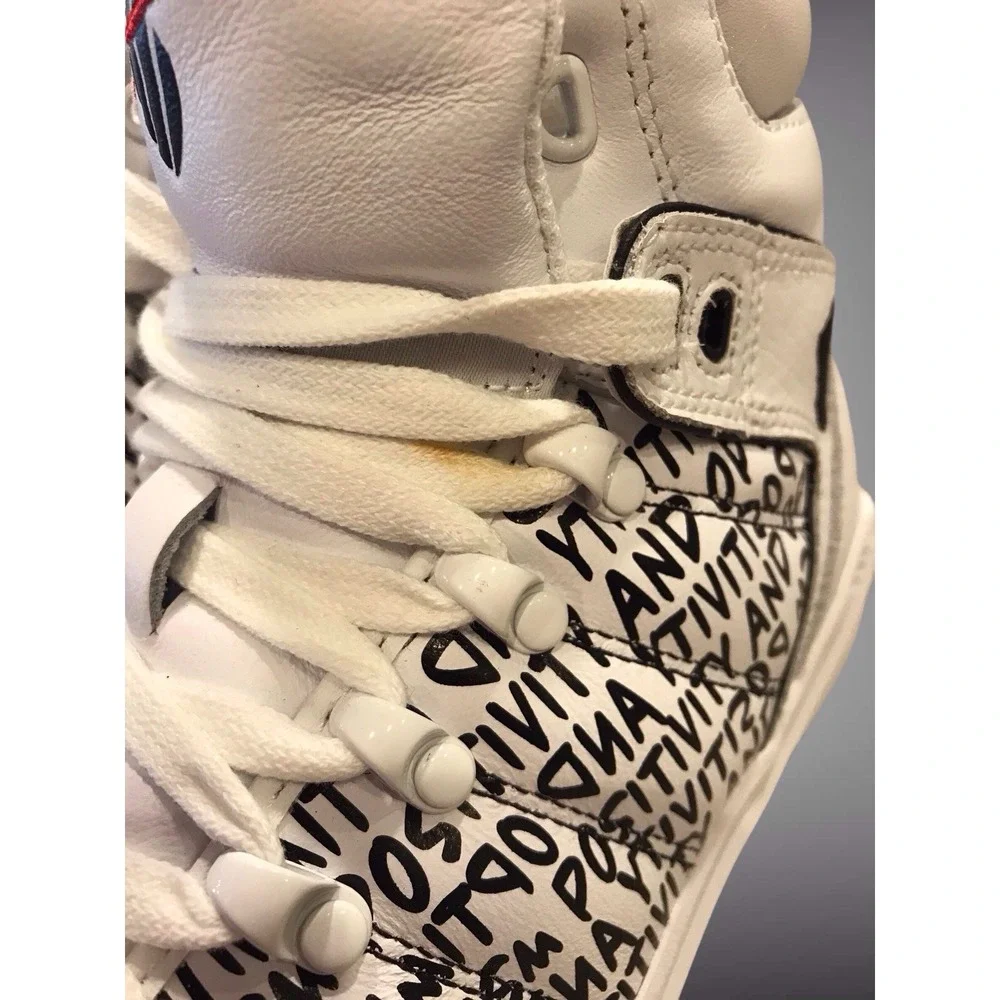 Women's K Swiss x Gary Vee 004 Mid White Black Positivity & Optimism Size‎ 9